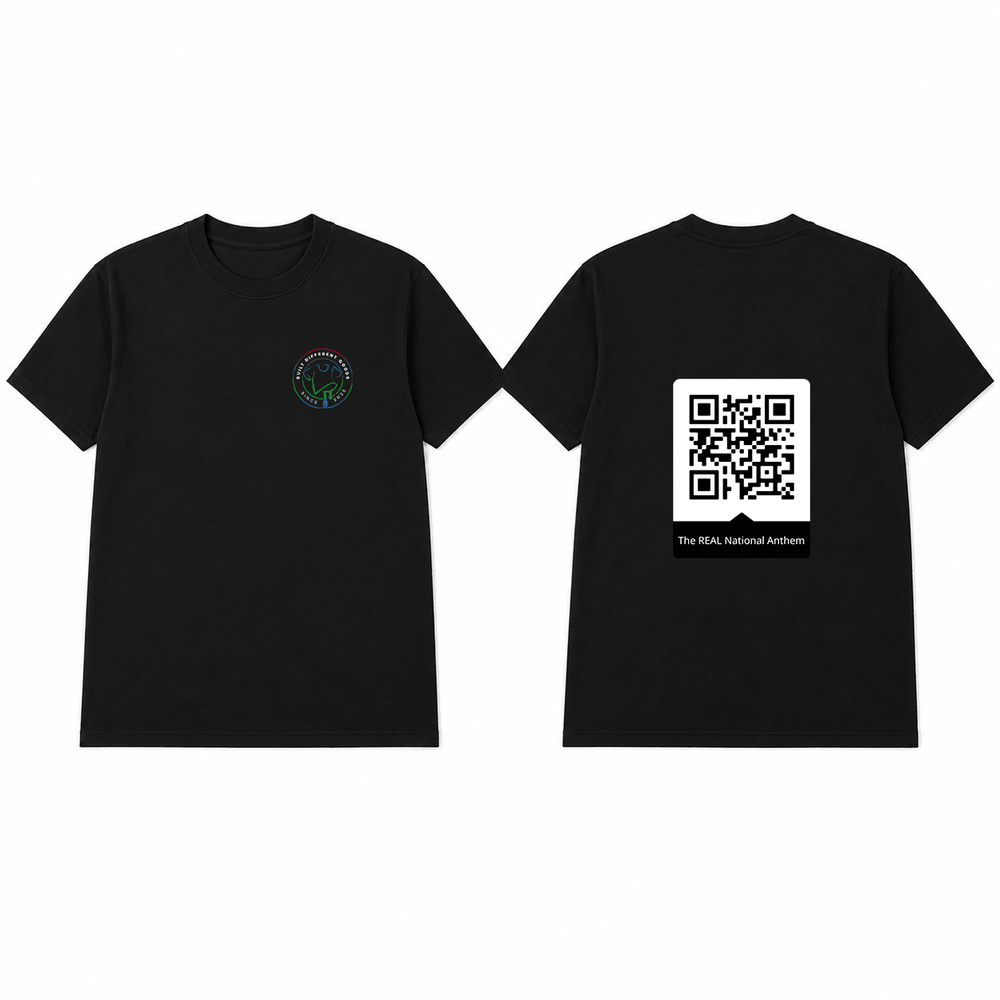 BDG Graphic T-Shirt - QR - The REAL National Anthem - Built Different Goods