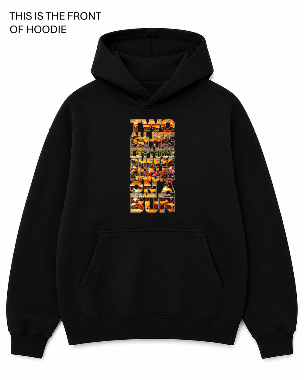 Two All Beef Patties Graphic Hoodie - Built Different Goods