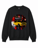 BDG Crew Neck Sweatshirt - Neon Garage Burnout with Classic Coupe - Built Different Goods
