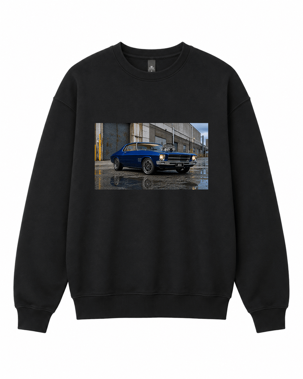 BDG Crew Neck Sweatshirt - 1970s Classic V8 Blown Coupe - Built Different Goods