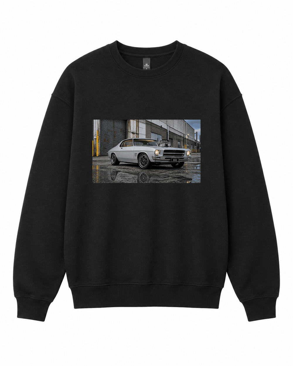 BDG Crew Neck Sweatshirt - 1970s Classic V8 Blown Coupe - Built Different Goods