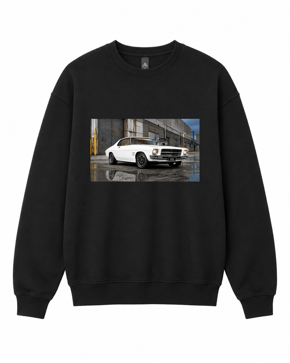 BDG Crew Neck Sweatshirt - 1970s Classic V8 Blown Coupe - Built Different Goods