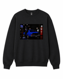 BDG Crew Neck Sweatshirt - Neon Garage Showcase with Classic Coupe - Built Different Goods