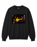 BDG Crew Neck Sweatshirt - Neon Garage Showcase with Classic Coupe - Built Different Goods