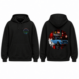 BDG Graphic Hoodie - Neon Garage Burnout with Classic Coupe - Built Different Goods