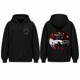 BDG Graphic Hoodie - Neon Garage Burnout with Classic Coupe