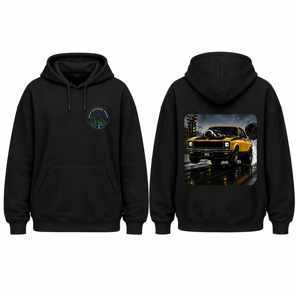 BDG Graphic Hoodie - 1974 Aussie Classic Drag Car - Built Different Goods