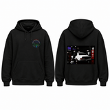 BDG Graphic Hoodie - Neon Garage Showcase with Classic Coupe - Built Different Goods