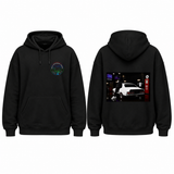 BDG Graphic Hoodie - Neon Garage Showcase with Classic Coupe