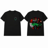 BDG Graphic T-Shirt - Neon Garage Burnout with Classic Coupe - Built Different Goods
