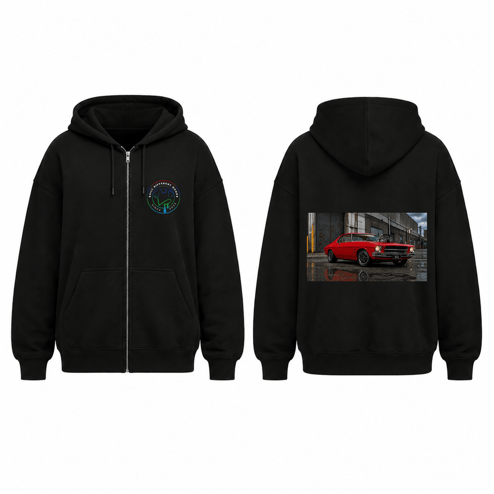 BDG Zip Up Hoodie - 1970s Classic V8 Blown Coupe - Built Different Goods