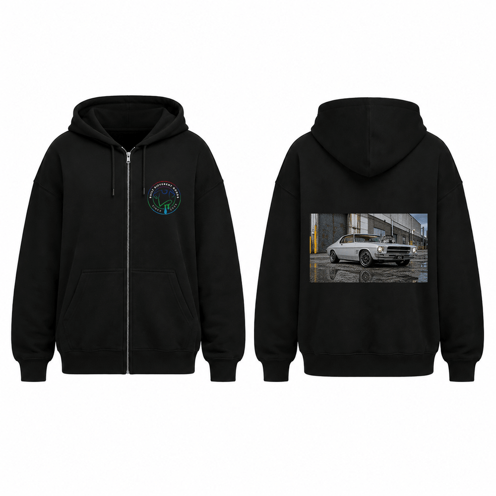 BDG Zip Up Hoodie - 1970s Classic V8 Blown Coupe - Built Different Goods