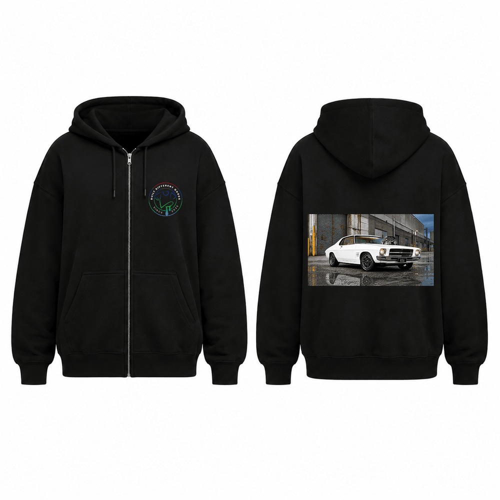 BDG Zip Up Hoodie - 1970s Classic V8 Blown Coupe - Built Different Goods