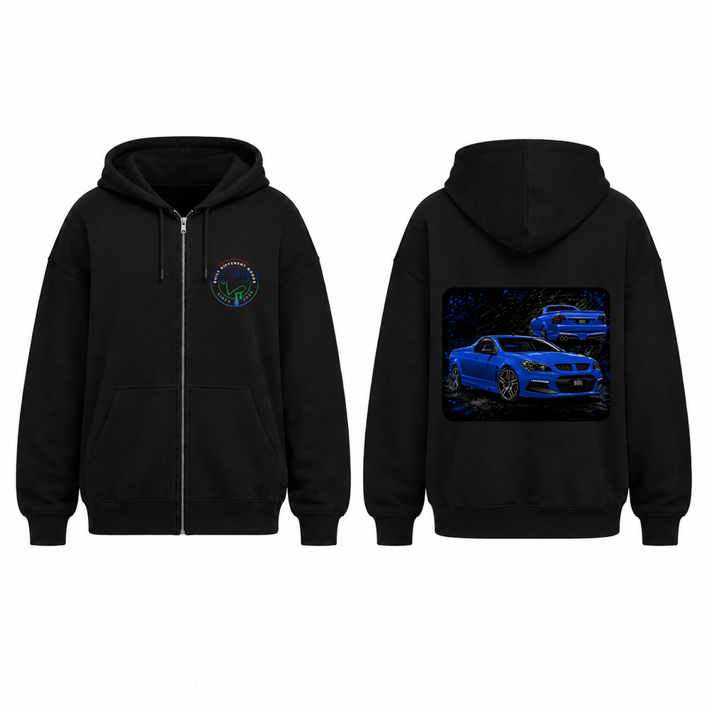BDG Zip Up Hoodie - Street Machine Ute - Built Different Goods