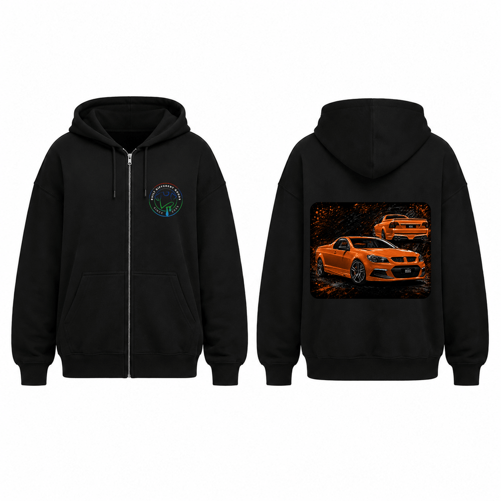 BDG Zip Up Hoodie - Street Machine Ute - Built Different Goods