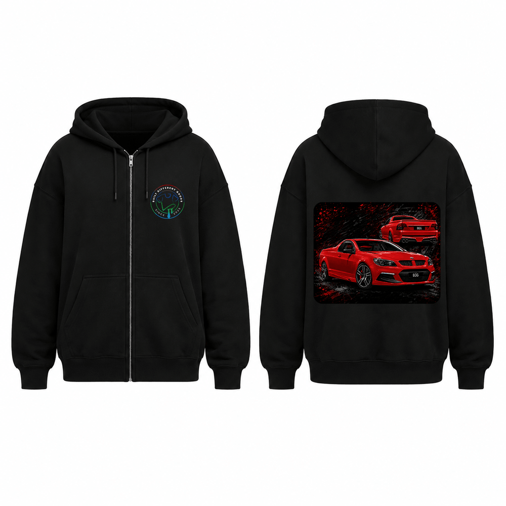 BDG Zip Up Hoodie - Street Machine Ute - Built Different Goods