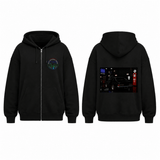 BDG Zip Up Hoodie - Neon Garage Showcase with Classic Coupe - Built Different Goods