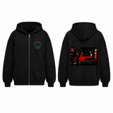 BDG Zip Up Hoodie - Neon Garage Showcase with Classic Coupe