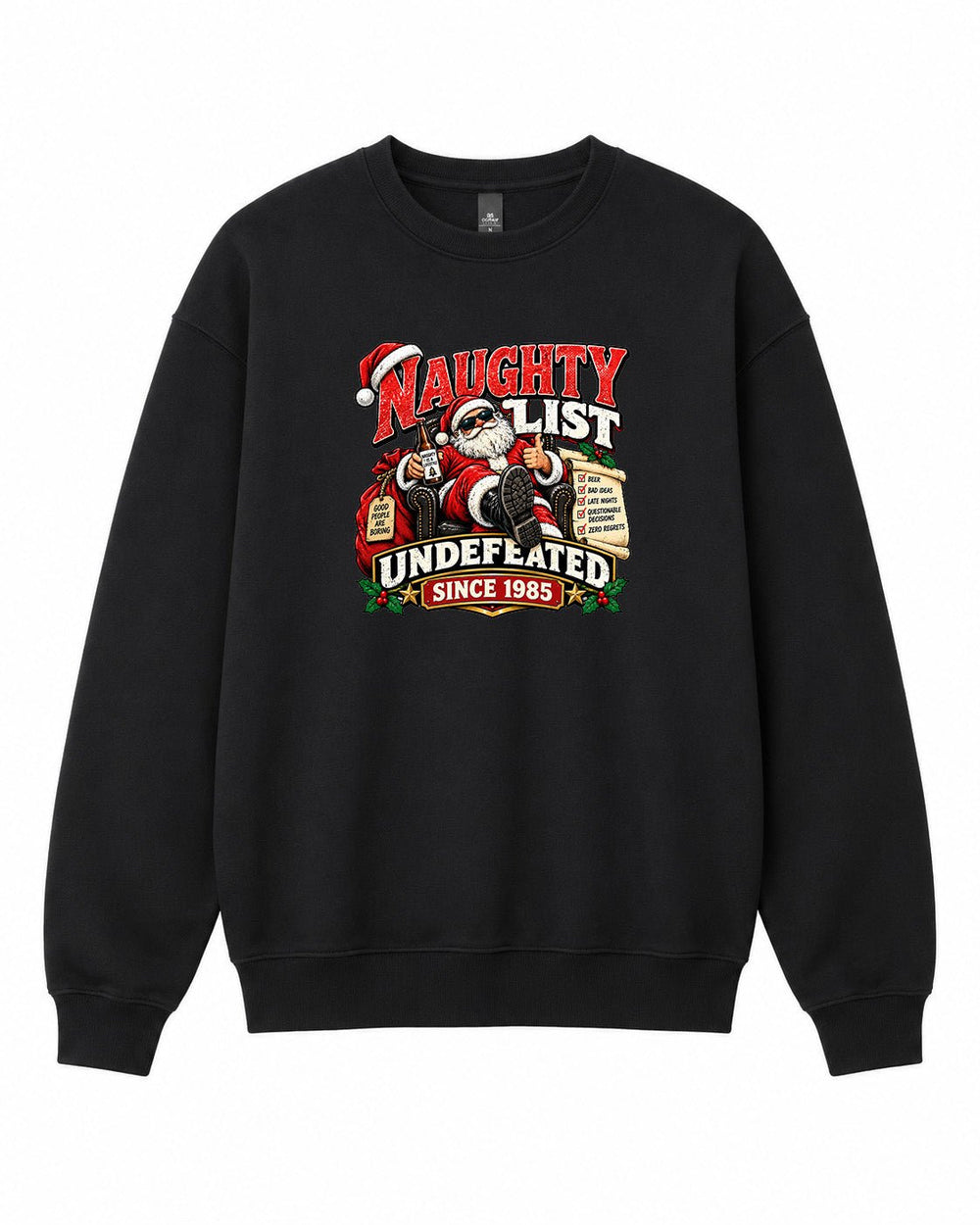 Undefeated Naught List Graphic Crewneck Sweatshirt - Built Different Goods