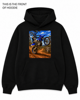 Premium graphic hoodie featuring the Yamaha WR450R design by Built Different Goods. Comfortable everyday hoodie available in sizes S to True 5XL.