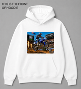Premium graphic hoodie featuring the Yamaha YZ450F design by Built Different Goods. Comfortable everyday hoodie available in sizes S to True 5XL.
