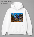Premium graphic hoodie featuring the Yamaha YZ450F design by Built Different Goods. Comfortable everyday hoodie available in sizes S to True 5XL.