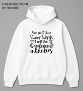 Premium graphic hoodie featuring the funny you call them swear words design by Built Different Goods. Comfortable everyday hoodie available in sizes S to True 5XL.