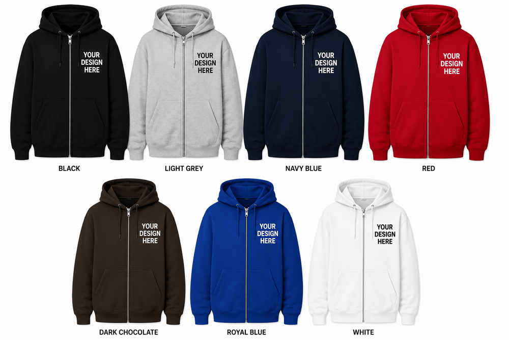 BDG Zip Up Hoodie - Custom Printed - Built Different Goods