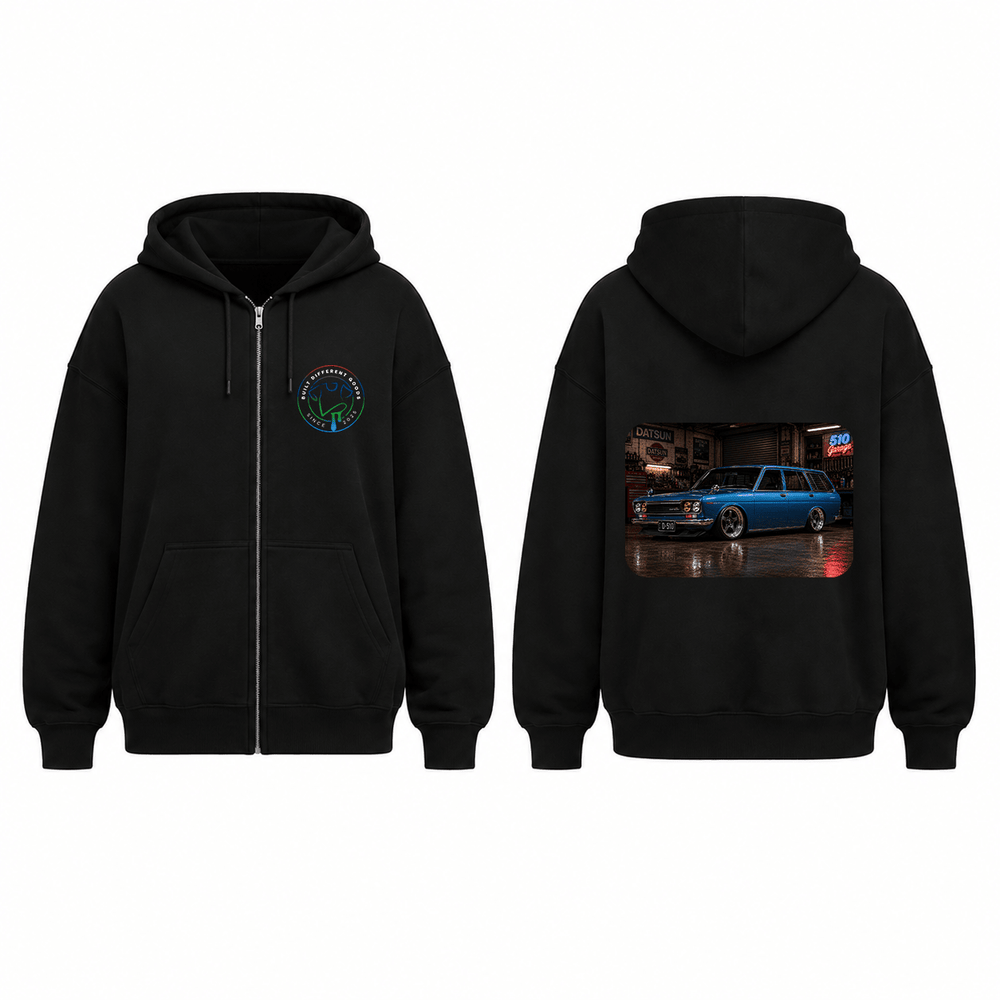 BDG Zip Up Hoodie - Datsun 1600 Model 510 - Built Different Goods