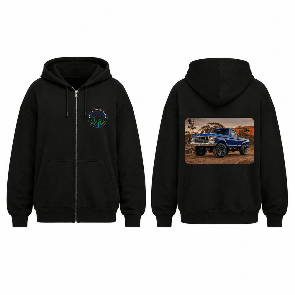 BDG Zip Up Hoodie - Ford 1978 F-100 - Built Different Goods