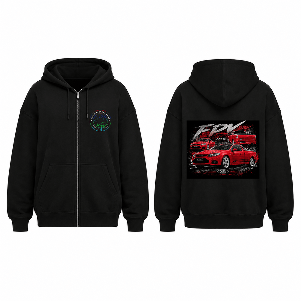 BDG Zip Up Hoodie - Ford FPV GS Ute - Built Different Goods