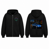 BDG Zip Up Hoodie - Holden VK SS Blue Meanie