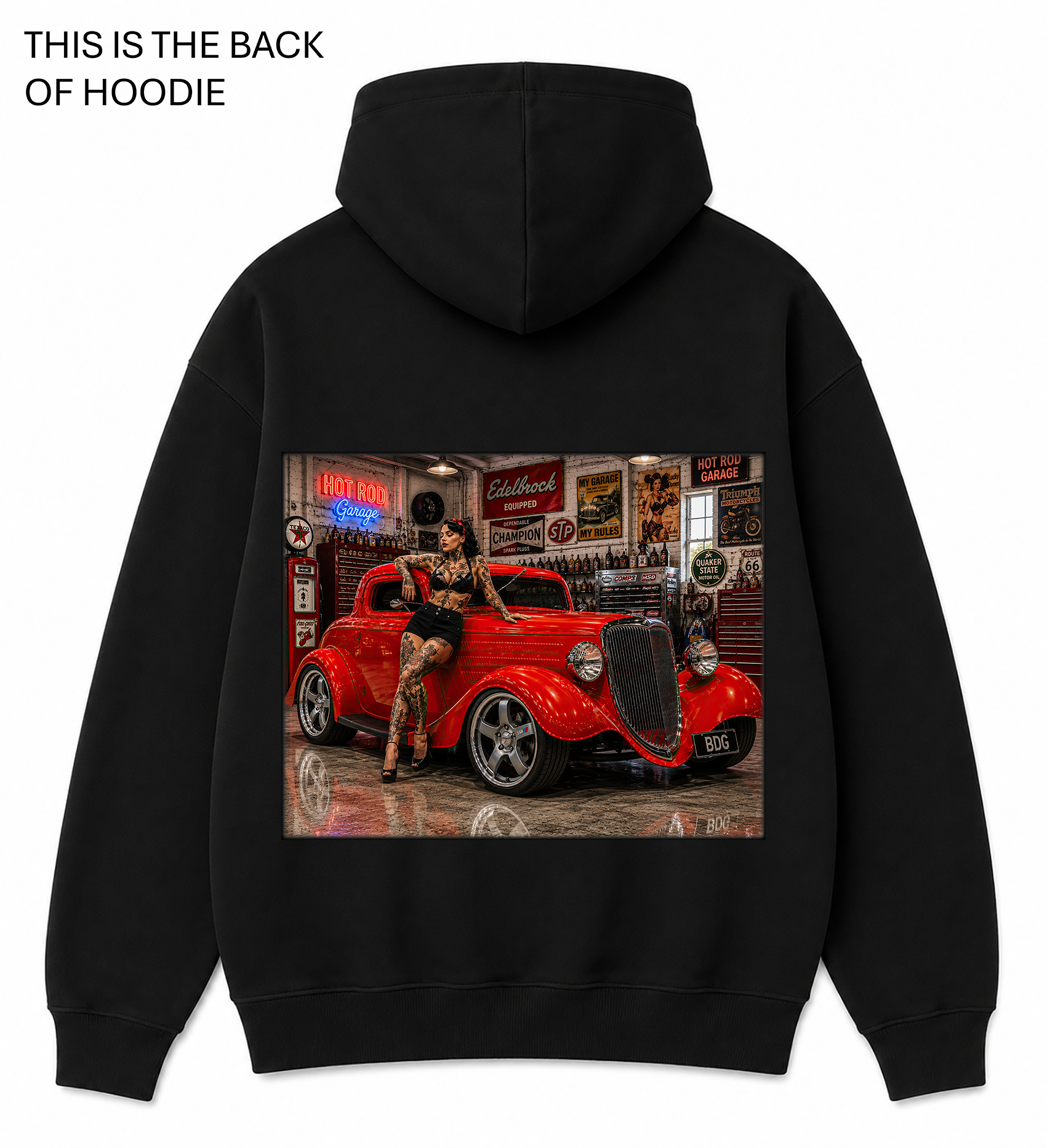 BDG Graphic Hoodie - 1932 Ford 3 Window Hot Rod