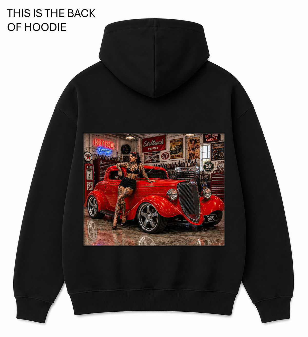 BDG Graphic Hoodie - 1932 Ford 3 Window Hot Rod