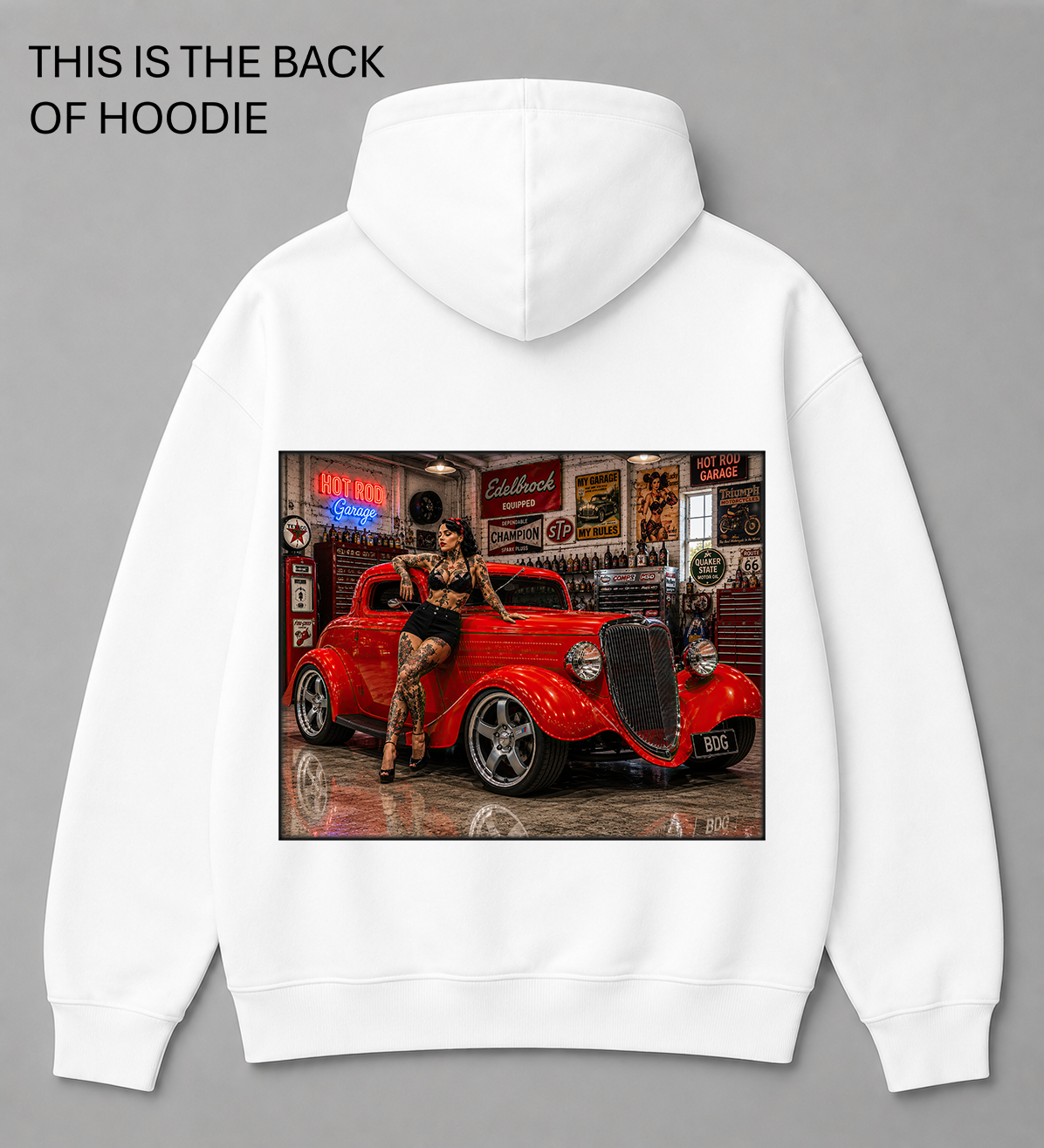 BDG Graphic Hoodie - 1932 Ford 3 Window Hot Rod