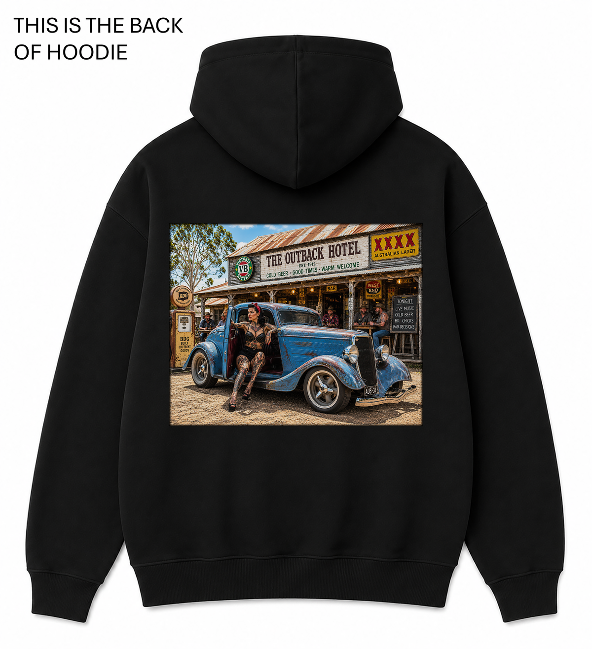 BDG Graphic Hoodie - Ford 1934 Hot Rod