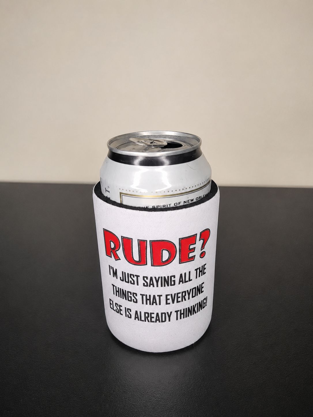 5mm Neoprene Stubby Holder for 375ml Cans - Rude?