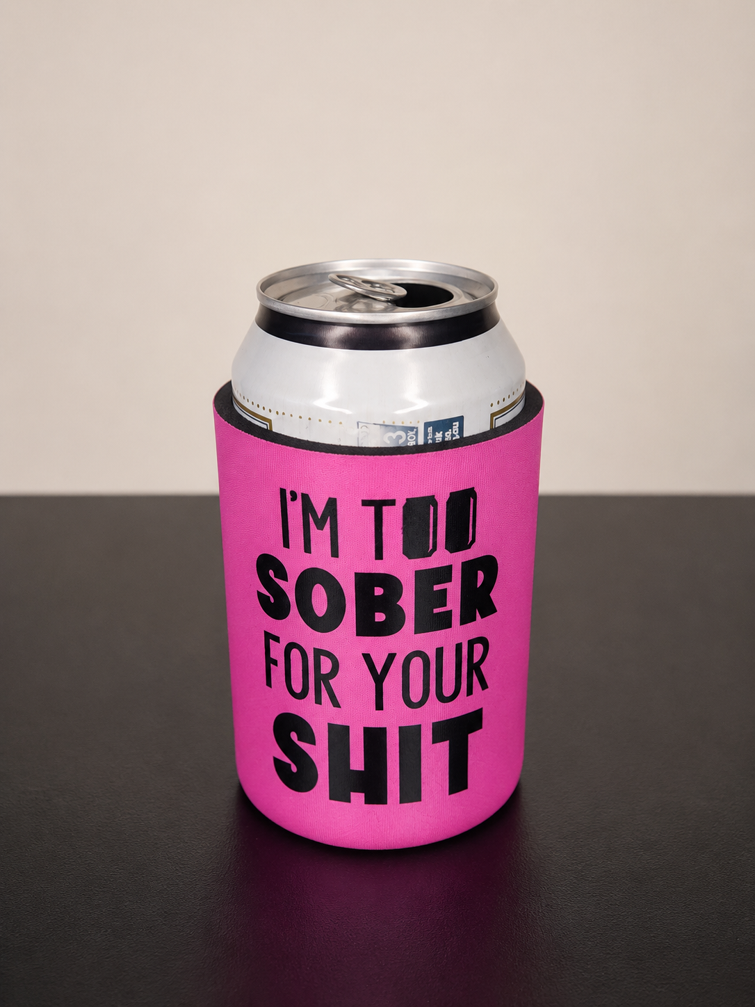 5mm Neoprene Stubby Holder for 375ml Cans - I'm too sober for your sh#$t