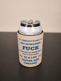 5mm Neoprene Stubby Holder for 375ml Cans - Screaming F@#K