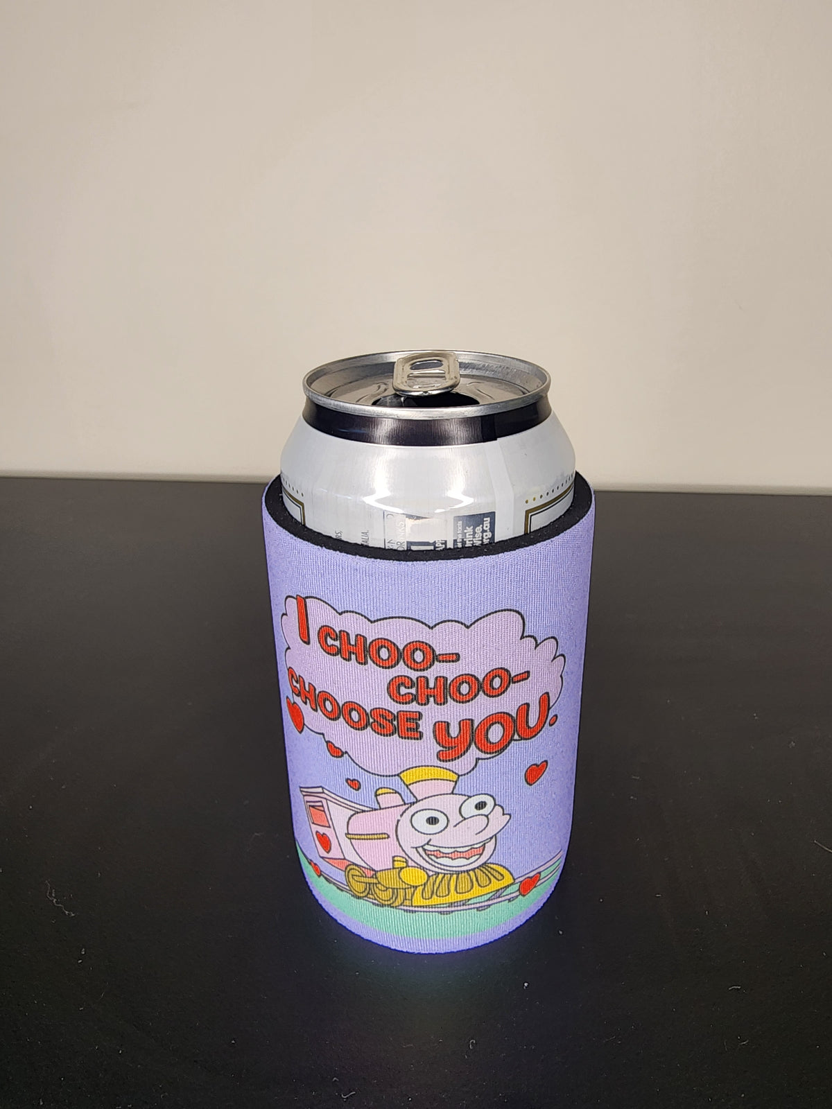 5mm Neoprene Stubby Holder for 375ml Cans - I choo choo choose you