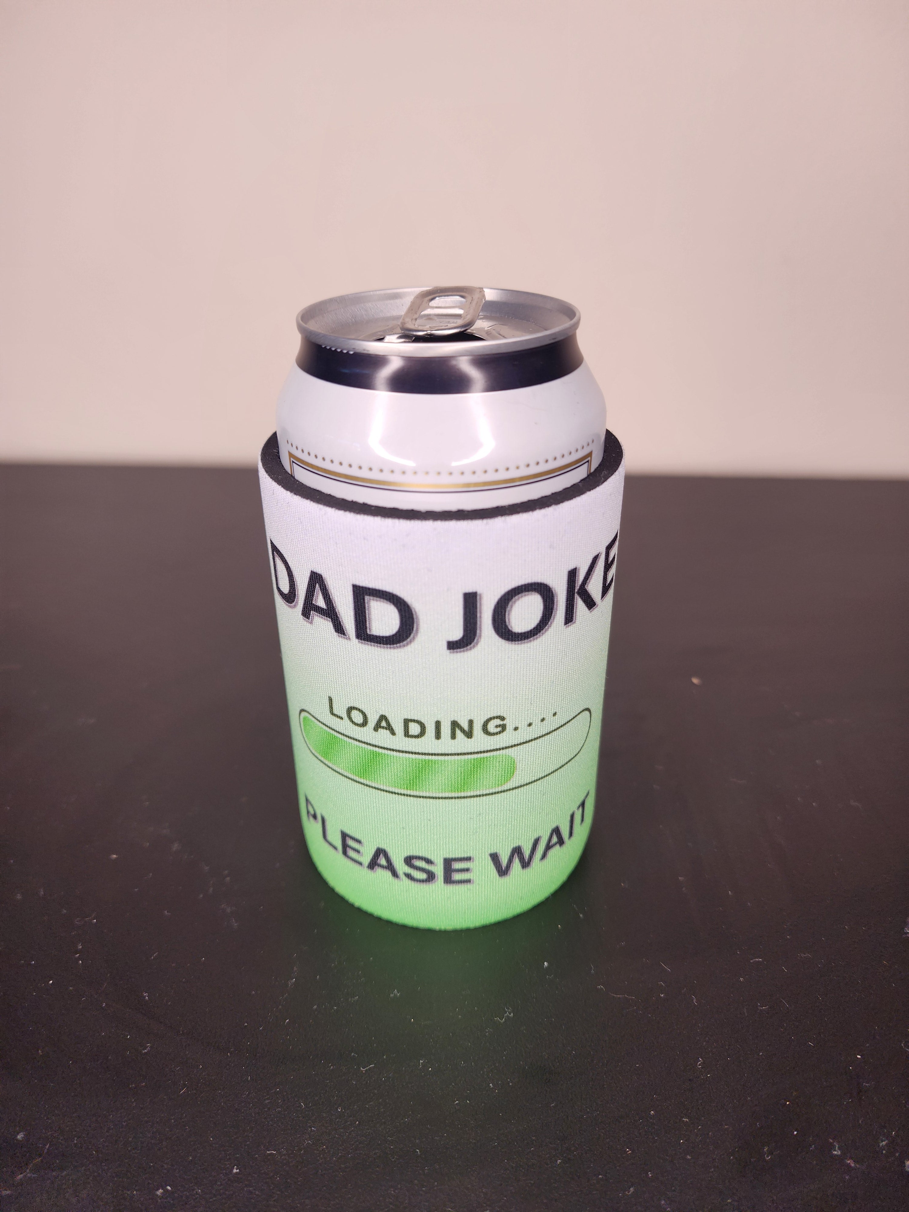 5mm Neoprene Stubby Holder for 375ml Cans - Dad Joke Loading