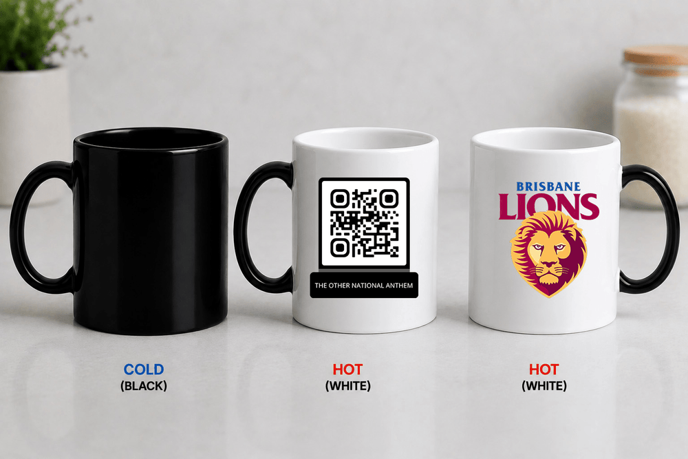AFL QR Code Colour Changing Mug - Built Different Goods