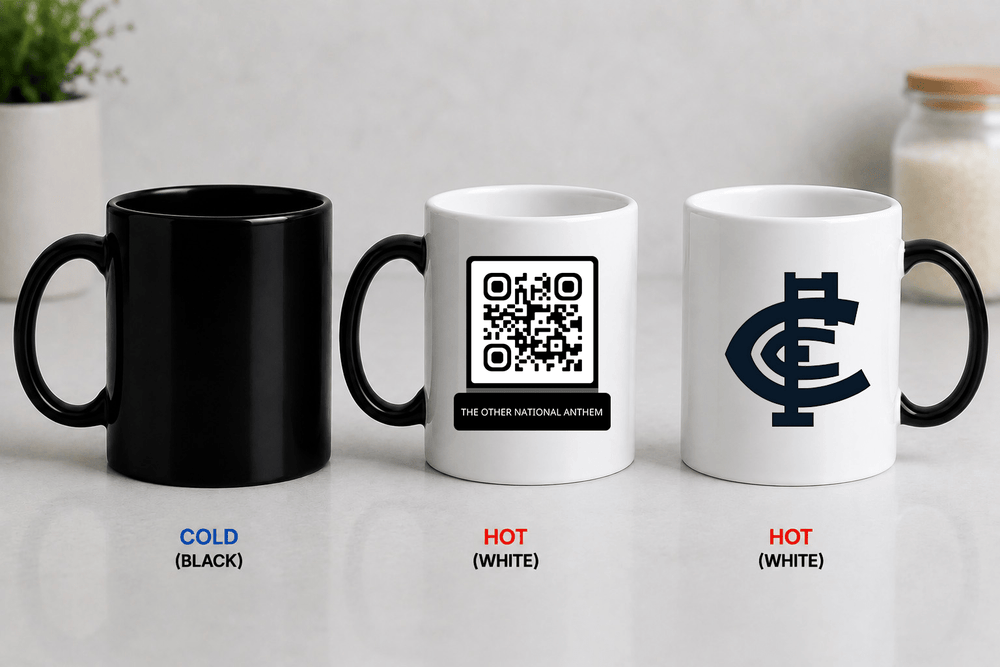 AFL QR Code Colour Changing Mug - Built Different Goods