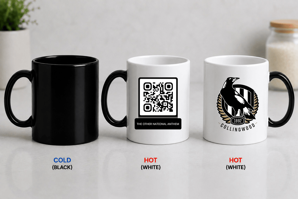 AFL QR Code Colour Changing Mug - Built Different Goods