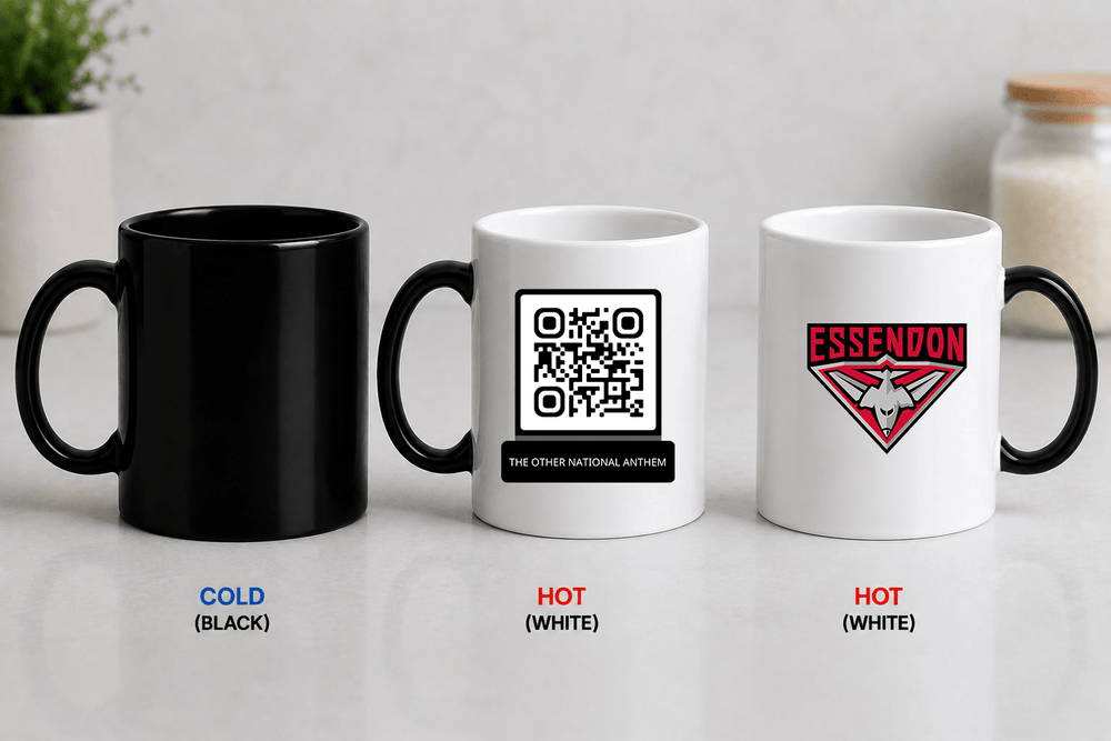 AFL QR Code Colour Changing Mug - Built Different Goods