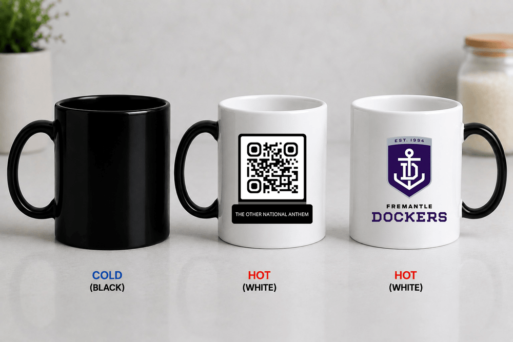 AFL QR Code Colour Changing Mug - Built Different Goods