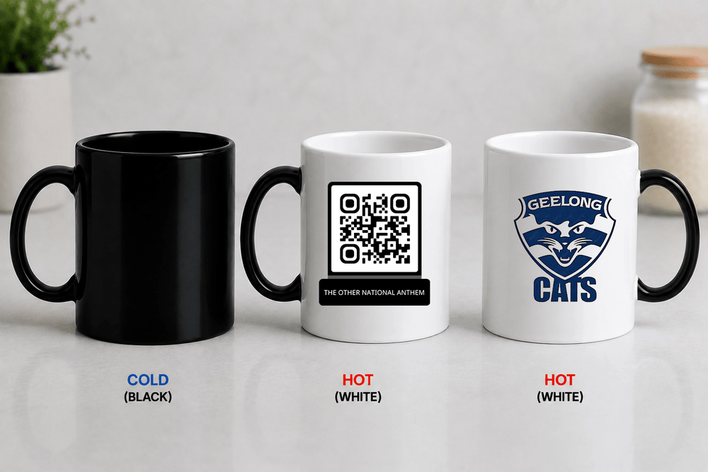 AFL QR Code Colour Changing Mug - Built Different Goods