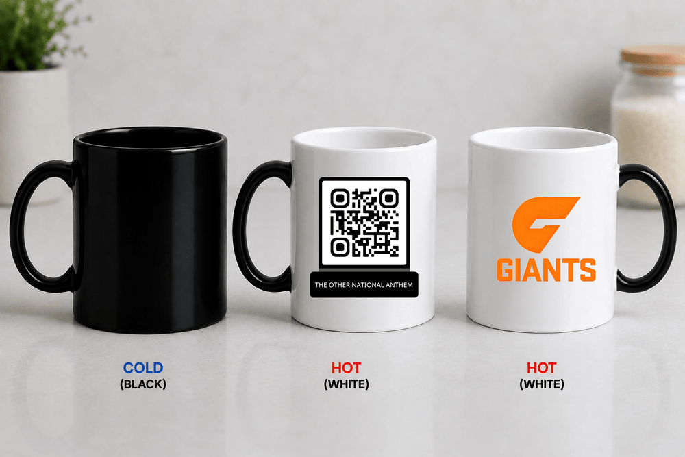 AFL QR Code Colour Changing Mug - Built Different Goods