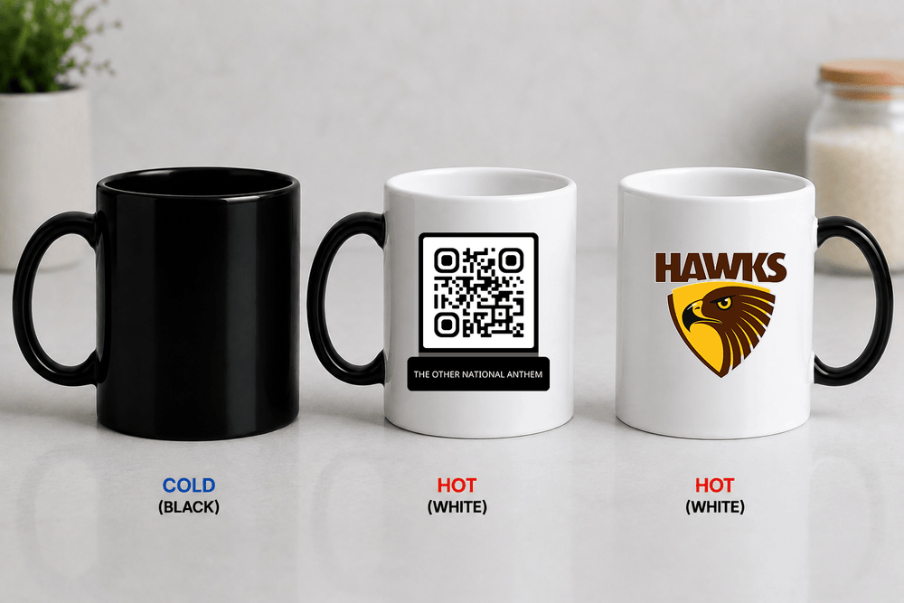 AFL QR Code Colour Changing Mug - Built Different Goods