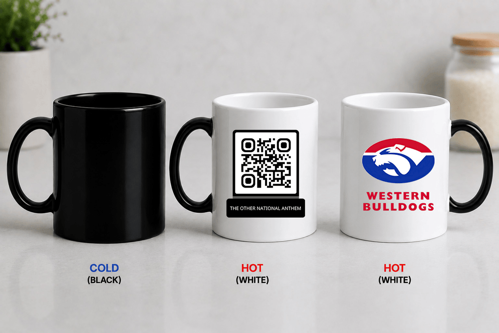 AFL QR Code Colour Changing Mug - Built Different Goods